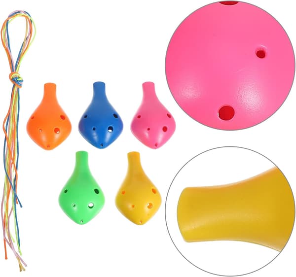 5 Pcs ABS Ocarina Flute Set Lightweight and Useful Musical Instrument