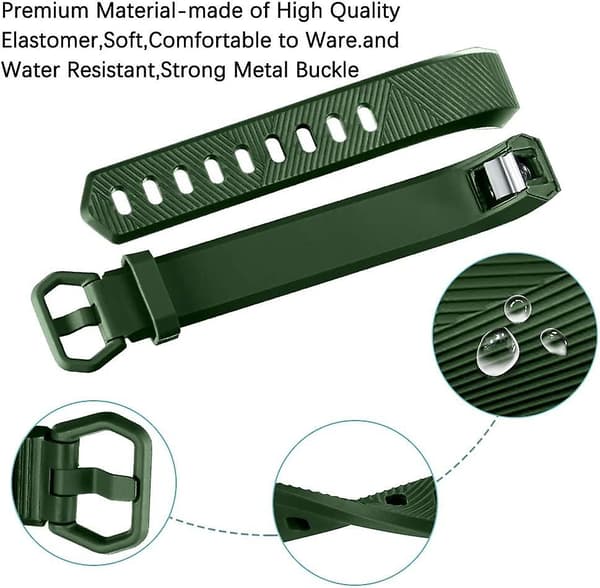 Armbånd kompatible med Fitbit Alta og Fitbit Alta HR, 3-pak bløde silikonebånd til Fitbit Alta HR-armbånd med sikker metalspænde til [DB]