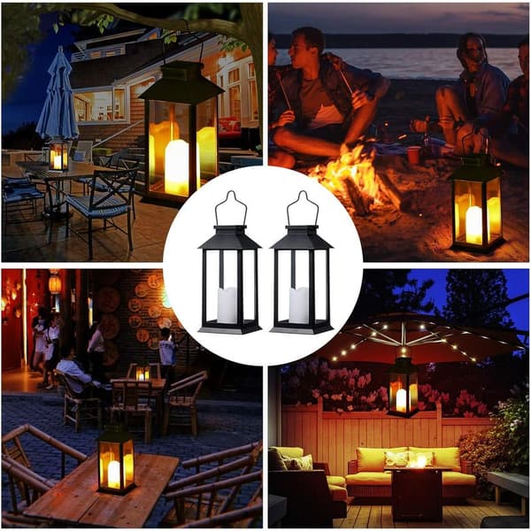Dekorativ LED-solcellelykt – Robust ABS-materiale – Opptil 8 timers lys – Retrodesign med rombisk mønster