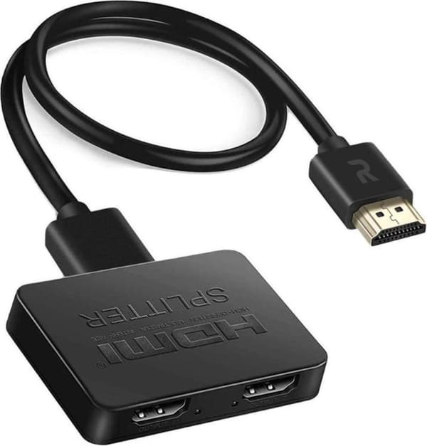 Relaatable® - HDMI-splitter 2-porte - HDMI-splitter 1 indgang, 2 udgange - 4K-opløsning - Relaatable®