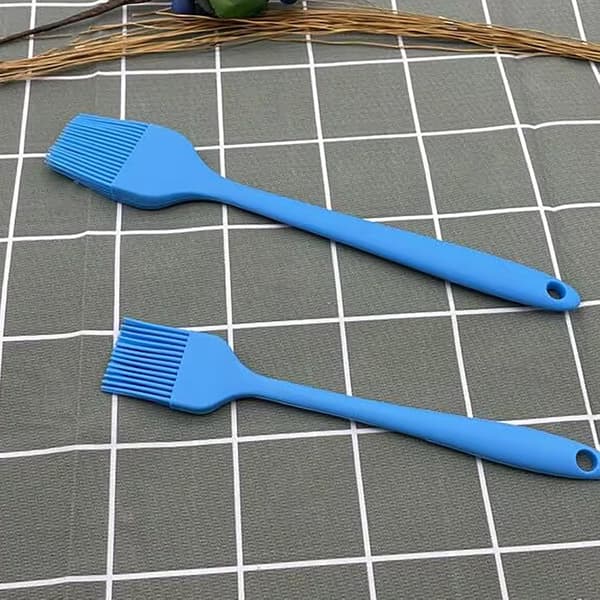 20,3 cm 2-pack Silikon Penselset Värmebeständigt Orange och Blå