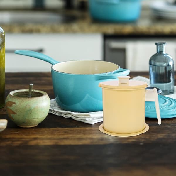 Oil Strainer Storage Jar and Meat Fat Separation 1.4L Large Capacity