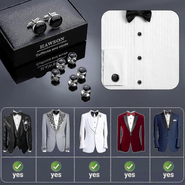 Men's Cufflinks and Tuxedo Shirt Studs, Men's Cufflinks with Tuxedo Shirt Studs, Cufflinks and Studs as a Gift