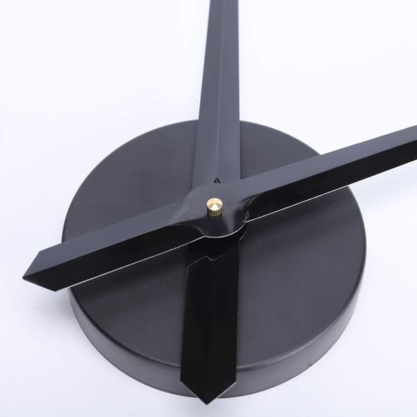 Large 3D Wall Clock with Hands, DIY Silent Metal Wall Clock Black, Movement without Numbers, Decoration (70-100 cm)