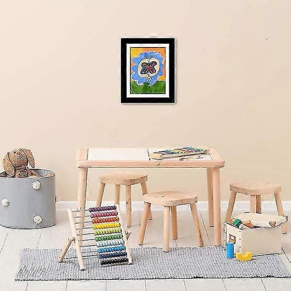 My Little Davinci Träram för Bilder 20 Ark Konstverk - Barnkonst Displayram Utmärkt Svart