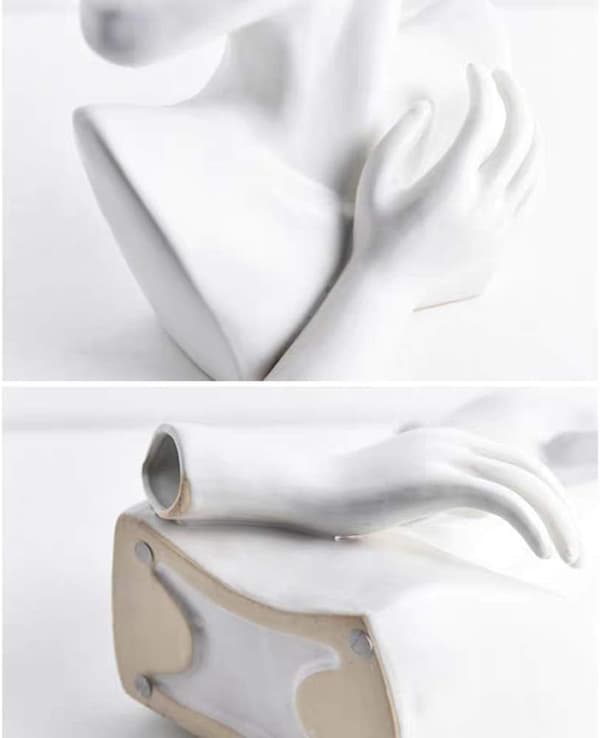 Keramisk Statue Vase Byste Hodeform for Bursdagsgaver, Hjemme- og Kontordekorasjon