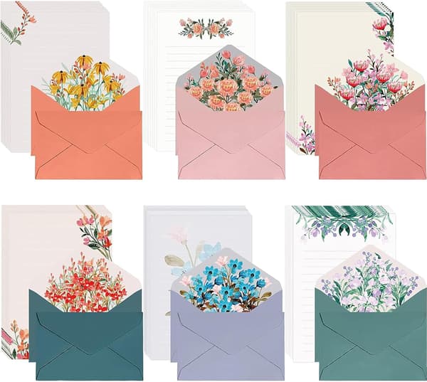 Letter Paper, 72-piece Envelope Paper Set, Letterhead with Envelopes, Writing Paper for Invitations,