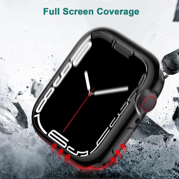 2-pack Screen Protector Case Compatible with Apple Watch Series 7 41mm / 45mm, Soft TPU Full Coverage Protective Bumper Compatible with iwatch 7