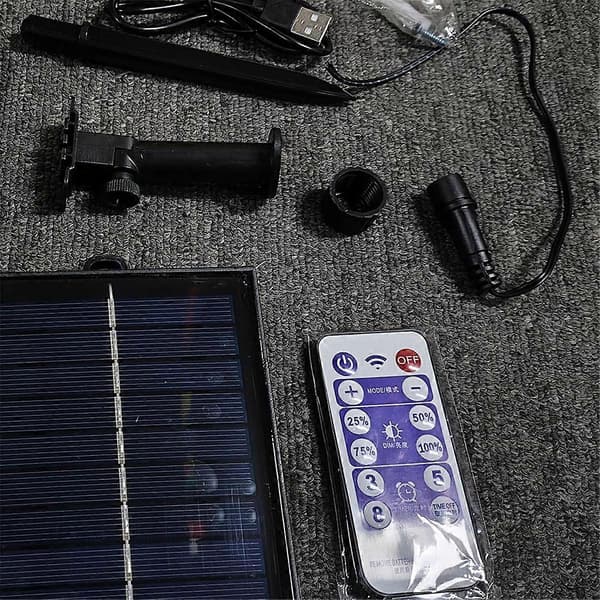 Solar Battery Box Kit Drivs Litiumpanel Ljus med Fjärrkontroll för LED-slinga