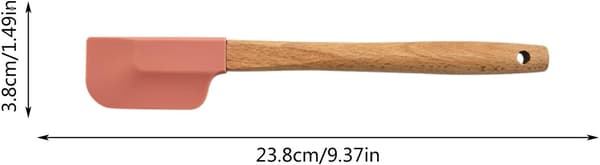 Bakeware Organizer Round Wooden Handle Silicone Spatula Household Mixing Scraper Kitchen Baking Cake Spatula Bakeware with Lid