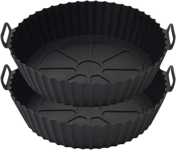 st Silikoneforme til Airfryer, Airfryer Tilbehør, Genanvendelige i stedet for Bagepapir (Kapacitet op til 8 liter)