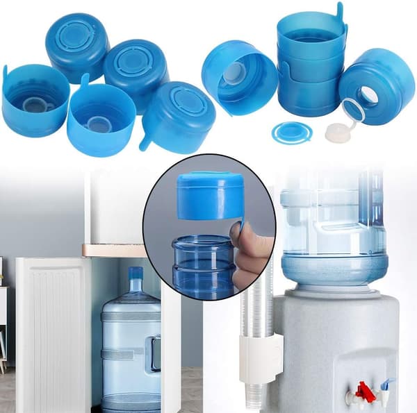 10 st 3/5 gallons återanvändbara vattenflaskersättningslock spill proof, non-spill dricksblomflaskeskruvlock återanvändbara flasklock