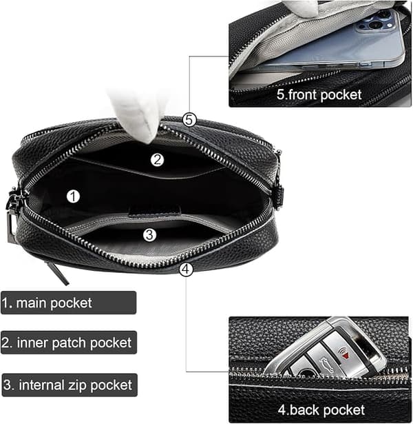 Crossbody-tasker til kvinder - Læderhåndtasker og skuldertasker Cross Body-tasker til damer Piger Rejser Shopping Arbejde Daglig brug