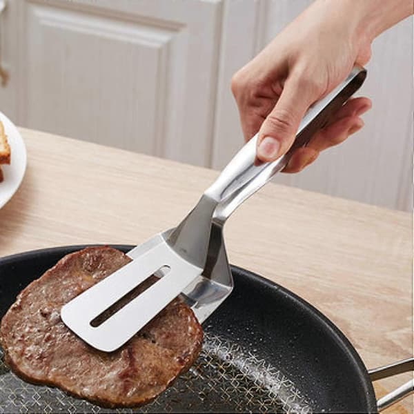 Grilltang i rustfrit stål, stegetang i rustfrit stål, køkkentang, pandekagetang