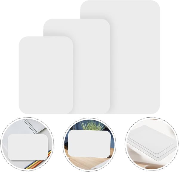 3 st dubbelsidiga små torrraderingstavlor A5 A4 B5 Whiteboards