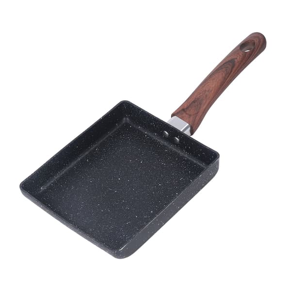 Rektangulær non-stick japansk omeletpande, flad morgenmadspande til hjemmekøkken, æg L