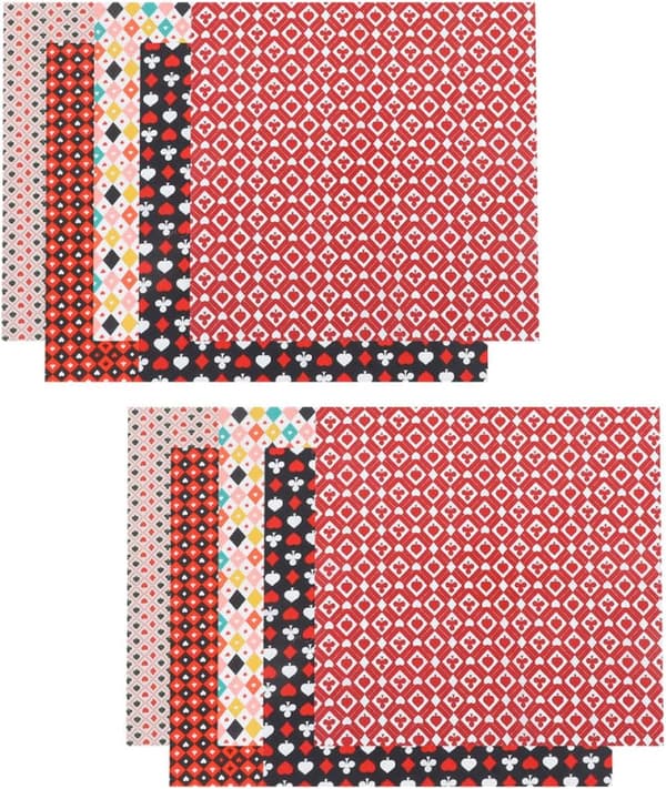 10 pcs Cotton Fabric Sewing Fabric Quilting Craft with Charming Heart Pattern Stylish Decorative and Sturdy