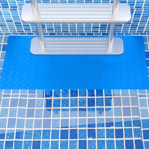 Skridsikker poolstigemåtte pooltrappeplade - medium poolmåtte sikkerhedsforing til poolforing og trappebeskyttelse 9\"x35.4\"/23x90 cm