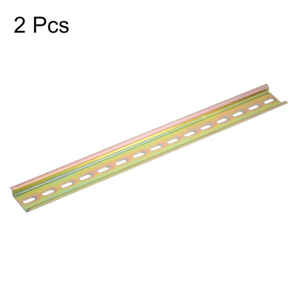 2 st DIN-skena slitsad järnmonteringsguide 16\"(400m) lång 35mm bred 7.5mm hög bronsfärg 400mmx35mmx7.5mm Light Pink