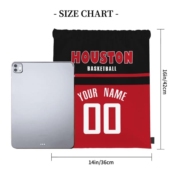 Houston Dragskoväskor Anpassade med Valfritt Namn och Nummer Ryggsäckspresenter för Män Houston Houston
