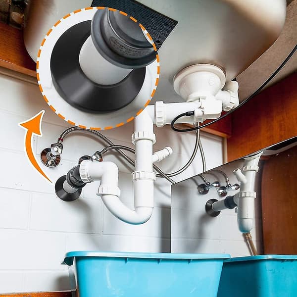 16 mm rörskyddsdekoration PP radiatorrosett vattenrör väggkåpa svart 8 st