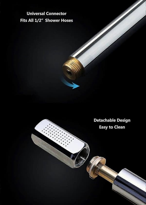 Forkromet messing universal mini brusehoved (firkantet)