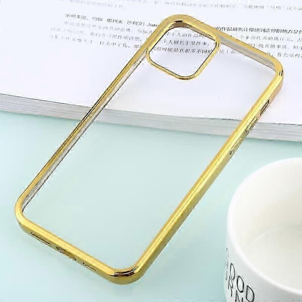 För iPhone 12 / 12 Pro Ultratunt Pläterat TPU-skyddsfodral (guld)