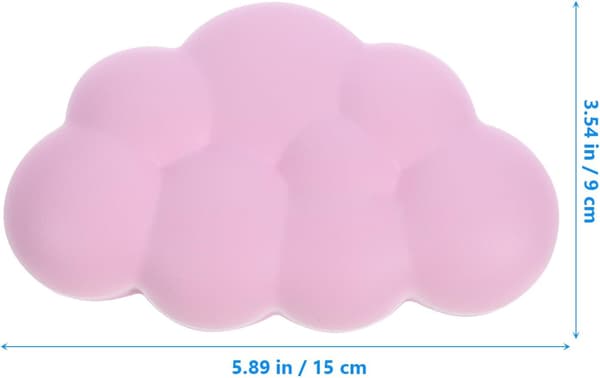 Cloud-shaped Memory Foam Wrist Rest Pad for Mouse Mat, Pink Small Cloud Shape
