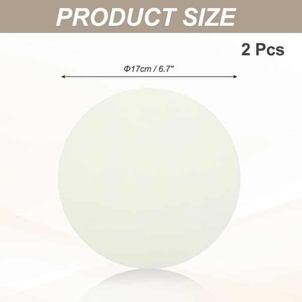 6,7\" Rund Lampeskærm Diffuser, Anti-blænding Lampeskærm Diffuser Stofbetræk til Skrivebordslampe Bordlampe Downlight Spotlight, Varm Hvid 2 stk. size_name 40x40mm