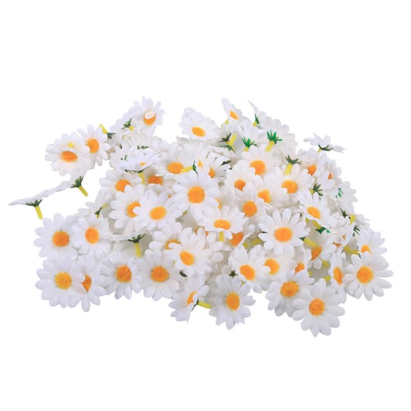 100 stk Solsikkehoder Mini Blomster Gerbera Daisy Kunstig Dekor