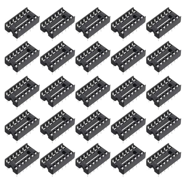 80 st DIP IC-chiputtagsadapter 14-stifts sortimentssats 2,54 mm/0,1\" stigning för kopplingsdäcksprojekt, PCB-kortdesign Brown