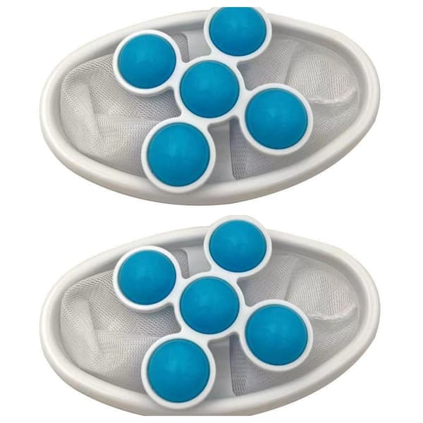 Washing Machine Floating Lint Filter Hair Catcher 2-pack Blue