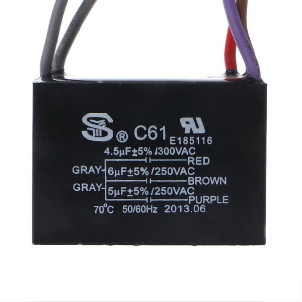 Cbb61 Elektrisk Strømrelæ Koblingskondensator 4.5uf+6uf+5uf 250v 5 Ledninger