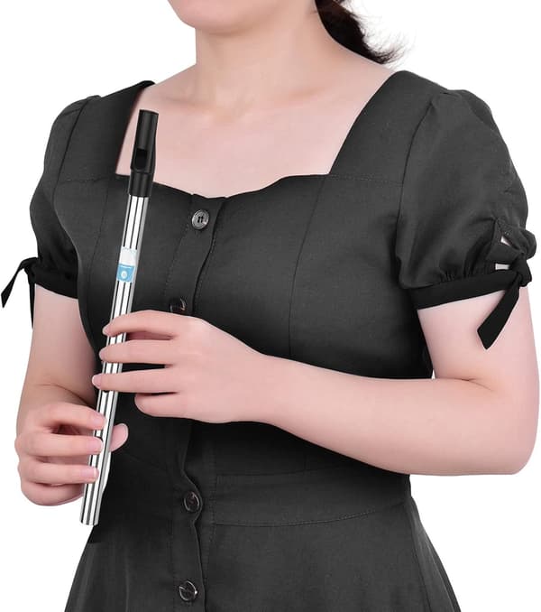 Irish Whistle i D-dur med 6 huller - Blæseinstrument til begyndere, øvede og eksperter