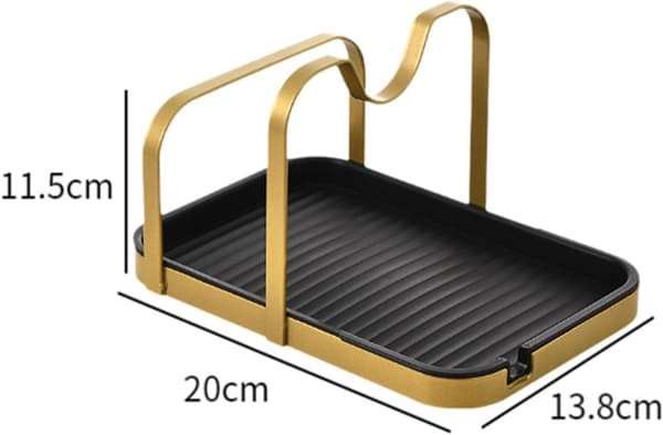 Iron Pot Lid Rack, Multifunctional Cutting Board Rack, Pot Lid Storage, for Cabinets, Gold
