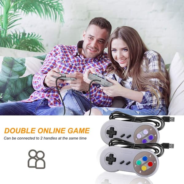 SNES USB-controller 2-pak Trådbundet Retro SNES Gamepad-controller til Super Nintendo_xx