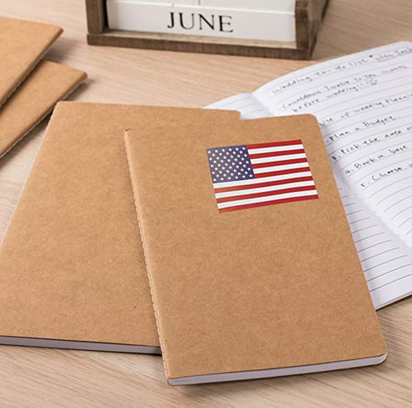 (2-pack) American Flag Decals USA Flags - 250 per roll - 1.25\"