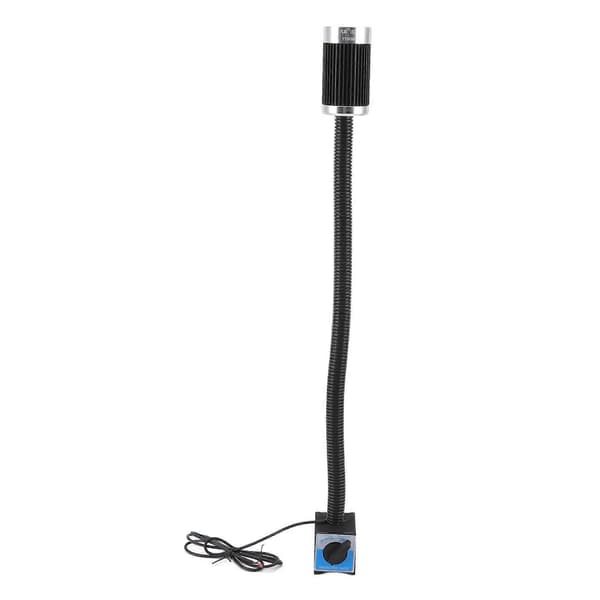 LED Fleksibel Svanhals Arbejdslampe 24V 9W til Industri, Rustfri Aluminium Magnetisk Base