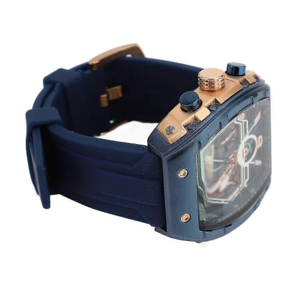 Men's Multifunctional Large Dial Silicone Strap Water Resistant Quartz Watch with Date Luminous Function Casual Business 26s