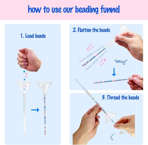 Bead Loader - Clay Bead Tool Kit, 2 Pcs Bead Tools for Jewelry Making with Beading Needles, Bracelets, Necklaces
