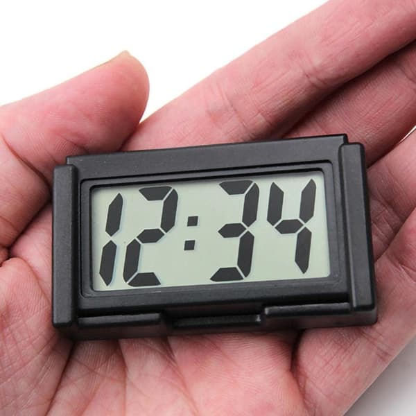 Bilklocka Universal Fick Mini Digital Klocka Stick-On Klocka för Bilinstrumentpanel Auto Båt Cykel Hem Elektronisk Klocka