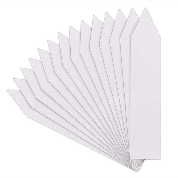 010-100st Blomsterträdgårdsetiketter-10X2 Vit