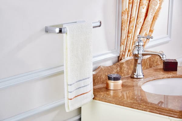 Brass Towel Ring, Bathroom Kitchen Towel Holder, Wall Mounted, Polished Chrome
