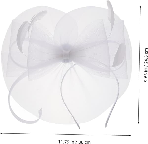 Fascinatorhat med sommerfuglesløjfe og net-slør, brudete-fest-hårbånd