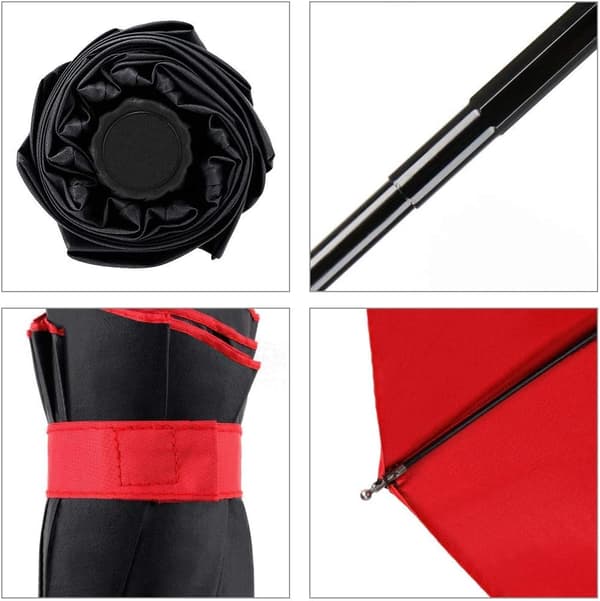Compact Umbrella - Travel Umbrella Quick Dry, Windproof Reinforced Frame, Automatic Open and Close, Double Canopy, Lightweight 10 Ribs Umbrella