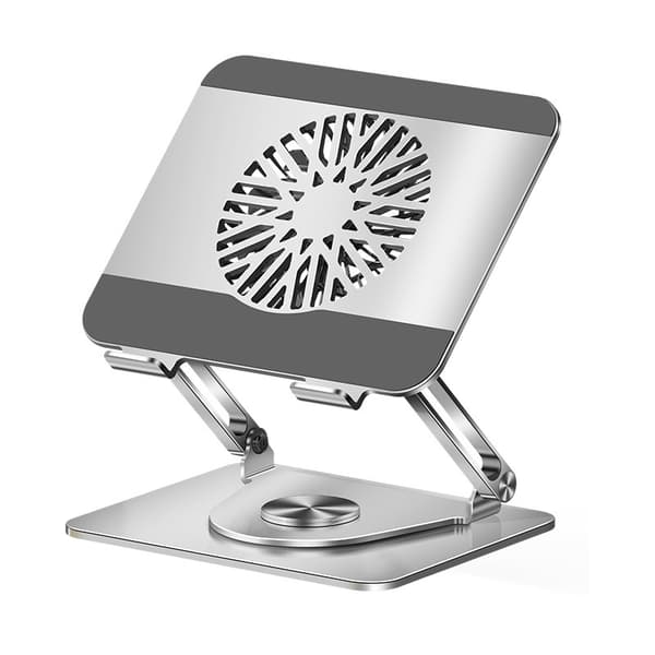 Kompatibel med tabletstativ med lydløs køleventilator til Microsoft Surface og iPad Pro/Air/Mini, Samsung Galaxy og tablets op til 13 tommer