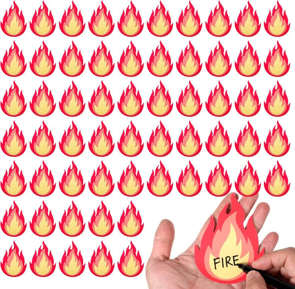 60 stk. flammeutklipp, 12x8,5 cm papirflammeutklipp