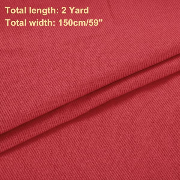 12OZ denimstoff, 59 tommer bomullsmateriale 2 yard for sying, quilting, klær, stoff DIY håndverk, rød