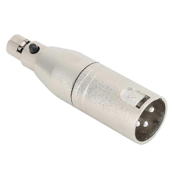 3-pinners MINI XLR hunn til XLR 3-pinners hann lydadapter gullbelagt 2 STK