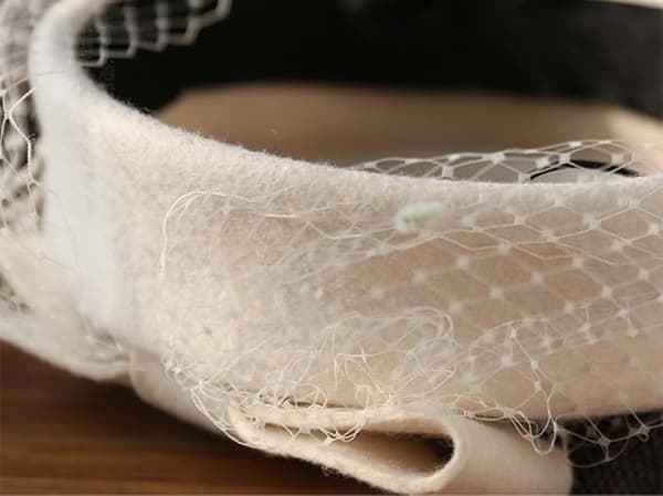 Pillbox-hatt Fascinator Beret Bryllup Fest Topphatt Kirke Ullhatt for Kvinner